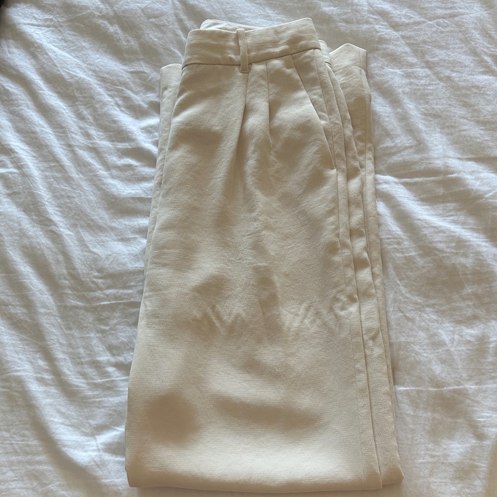Aritzia Cream Effortless pants